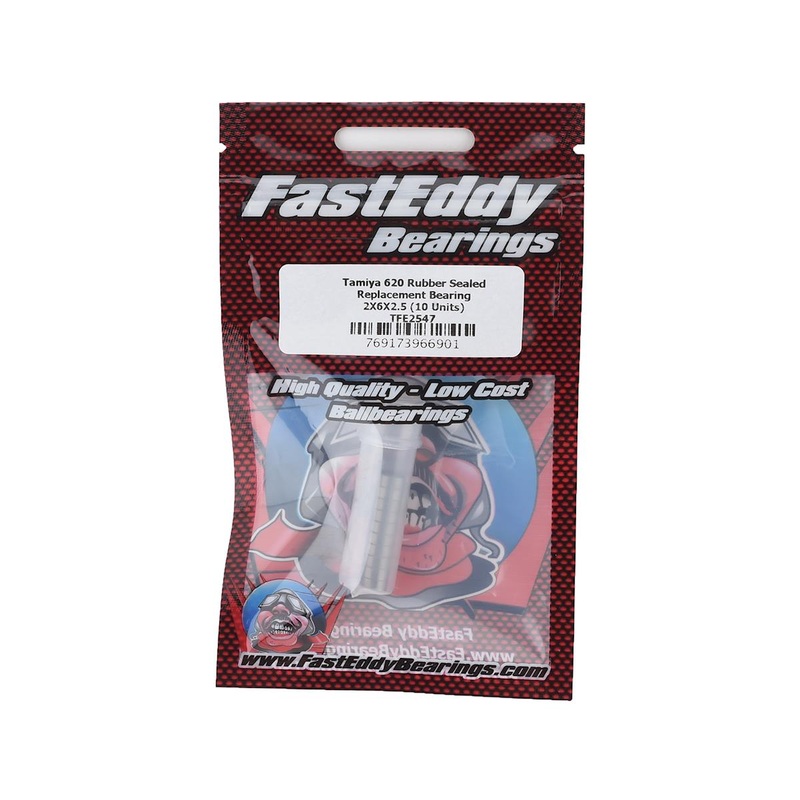 FAST EDDY TFE2547 Tamiya 620 Mini 4WD Sealed Bearing Kit 2x6x2.5 (10)
