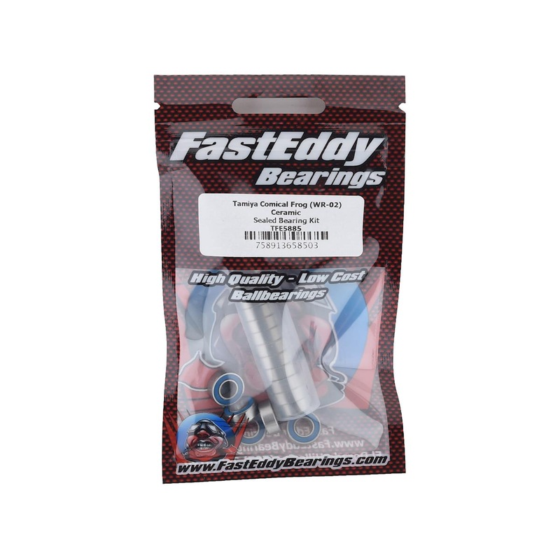 FAST EDDY TFE5885 Tamiya Comical Frog Ceramic Rubber Sealed Bearing Kit (WR-02)