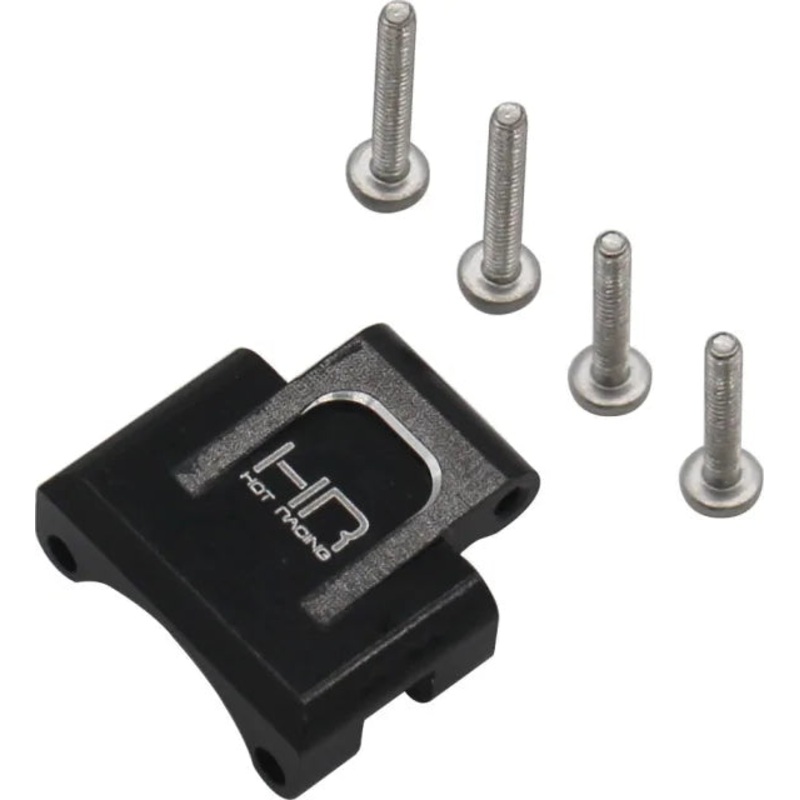HOT RACING SXTF09U01 Axial SCX24 Aluminum Rear Axle Truss Upper Link Mount Black