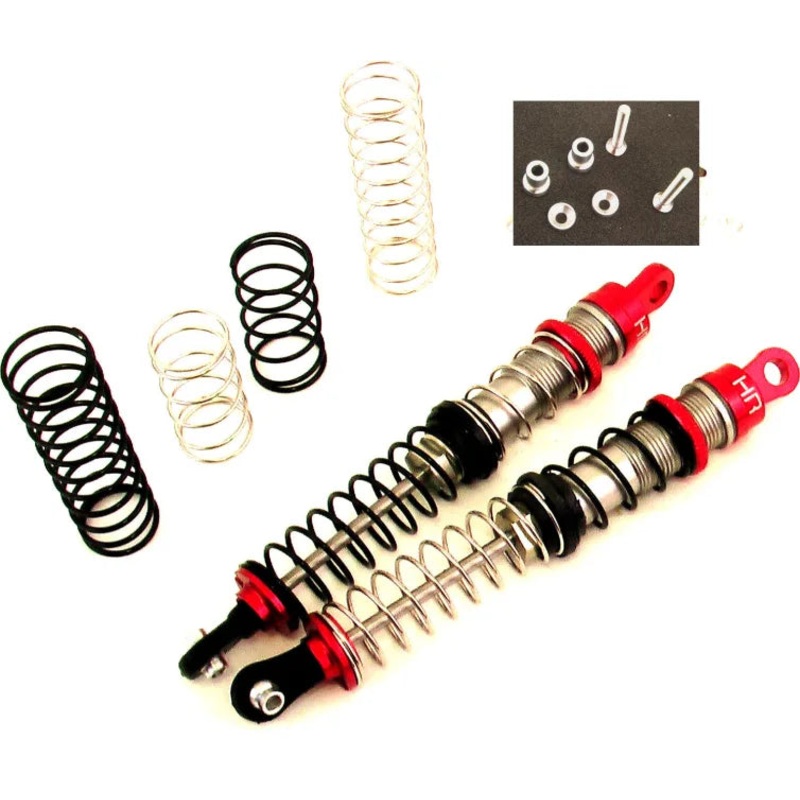 HOT RACING TD120DR02 Red Aluminum 123mm Double Spring Shocks