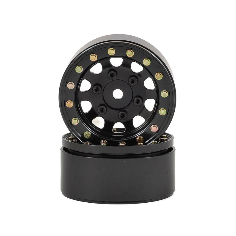 SSD SSD00097 D Hole 1.55 Steel Beadlock Crawler Wheels Black (2)