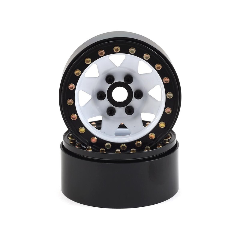 SSD SSD00251 1.9 Steel 8 Spoke Beadlock Wheels White (2)