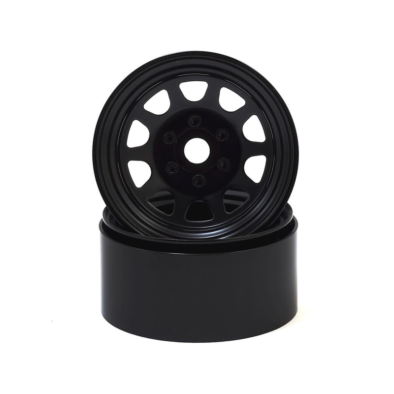SSD SSD00280 Stock 1.9 Steel Beadlock Wheels Black