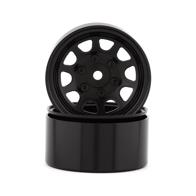 SSD SSD00488 D Hole 1.55 Steel Beadlock Crawler Wheels (Black) (2)