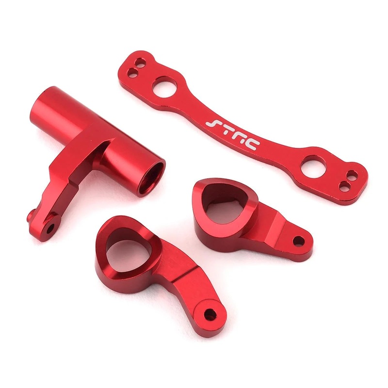 STRC STR340073R Arrma 6S Aluminum HD Steering Bellcrank Set (Red)
