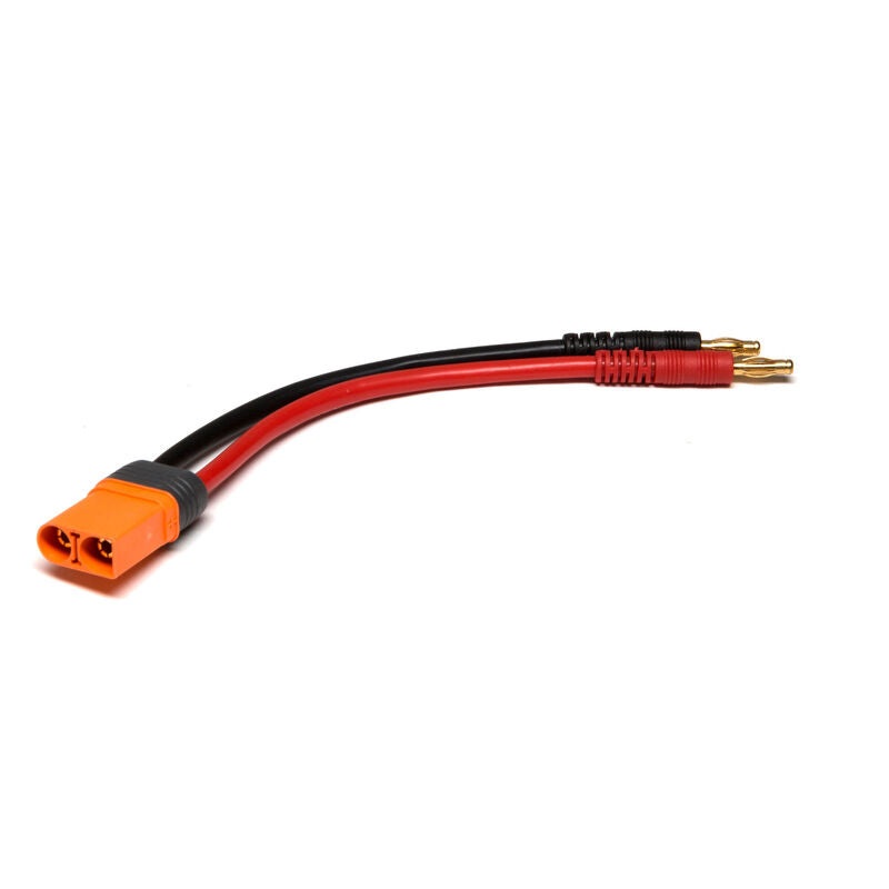 SPEKTRUM SPMXCA504 Adapter: IC5 Device / 4mm Male Bullets with 6" Wires, 10 AWG