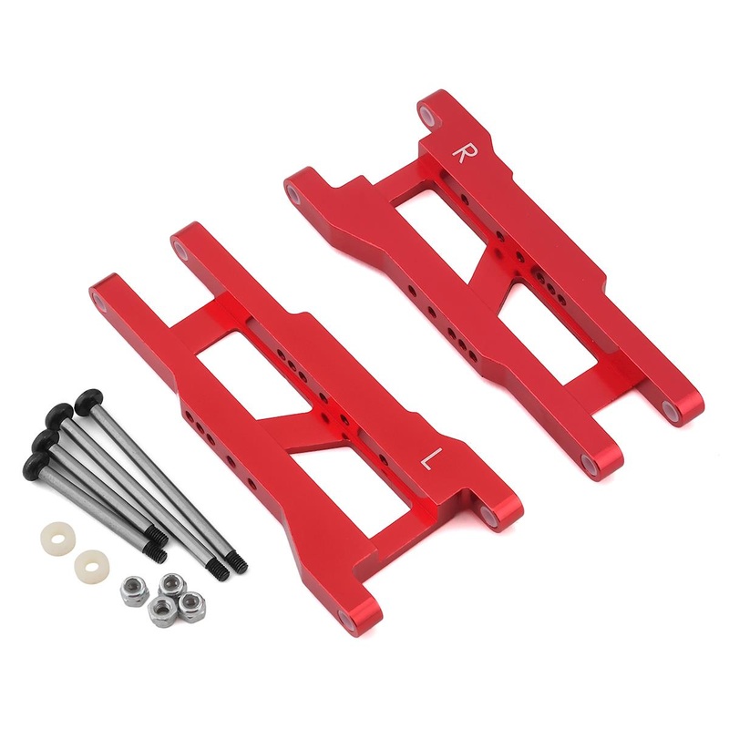 STRC ST3655XR Traxxas Rustler/Stampede Aluminum Rear Suspension Arms w/Locknut Hinge Pins (2) (Red)