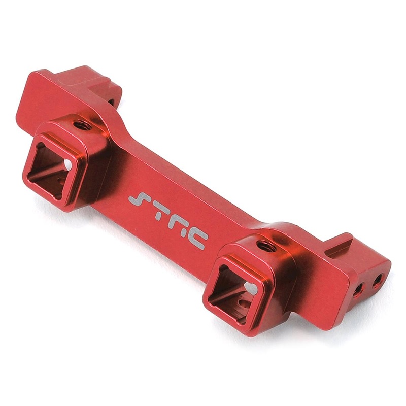 STRC ST8237FR ST Racing Concepts Aluminum TRX-4 Heavy Duty Front Bumper Mount (Red)