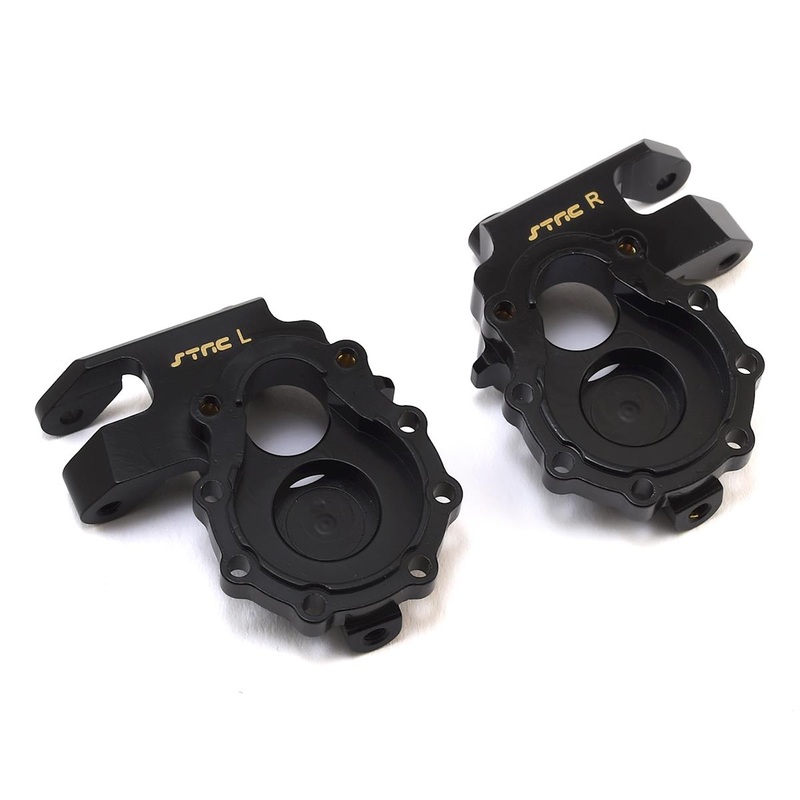 STRC ST8251GM ST Racing Concepts Traxxas TRX-4 Brass Front Steering Knuckles (Black) (2)