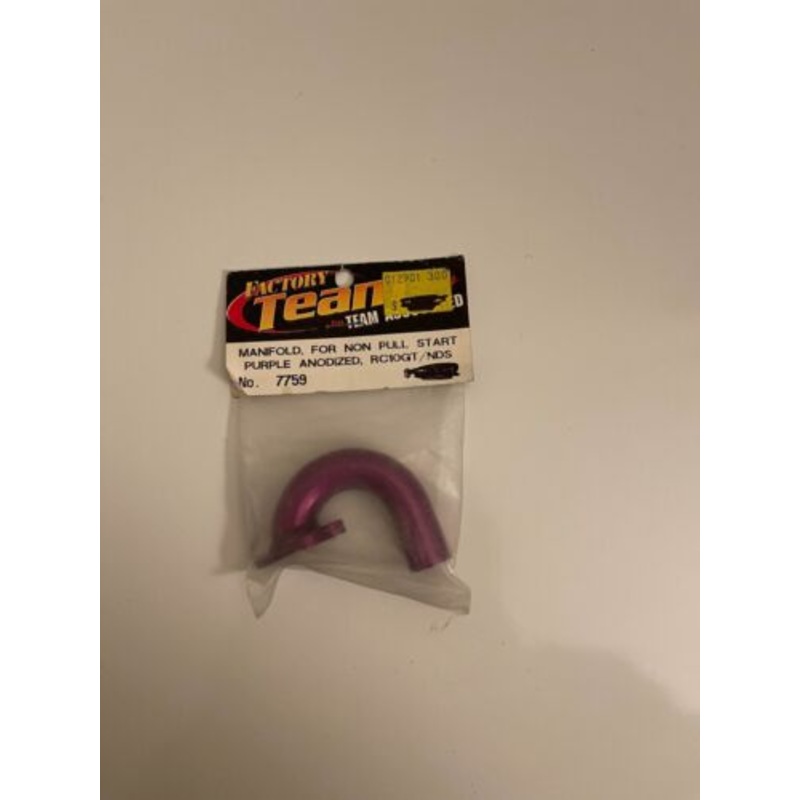 ASSOCIATED 7759 Manifold for Non-Pull Start Purple Anodized RC10 GT/NDS