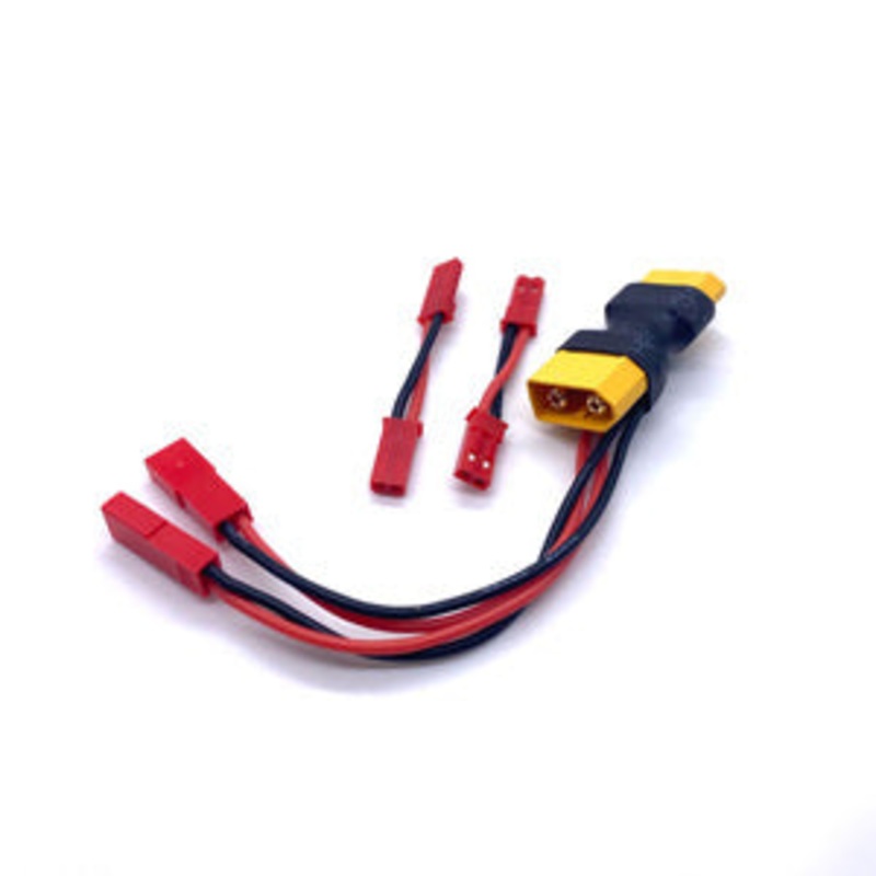REEFS RC REEFS121 XT60 Inline Power Tap with Dual JST Connectors, 2 Male-Male JST Adaptors