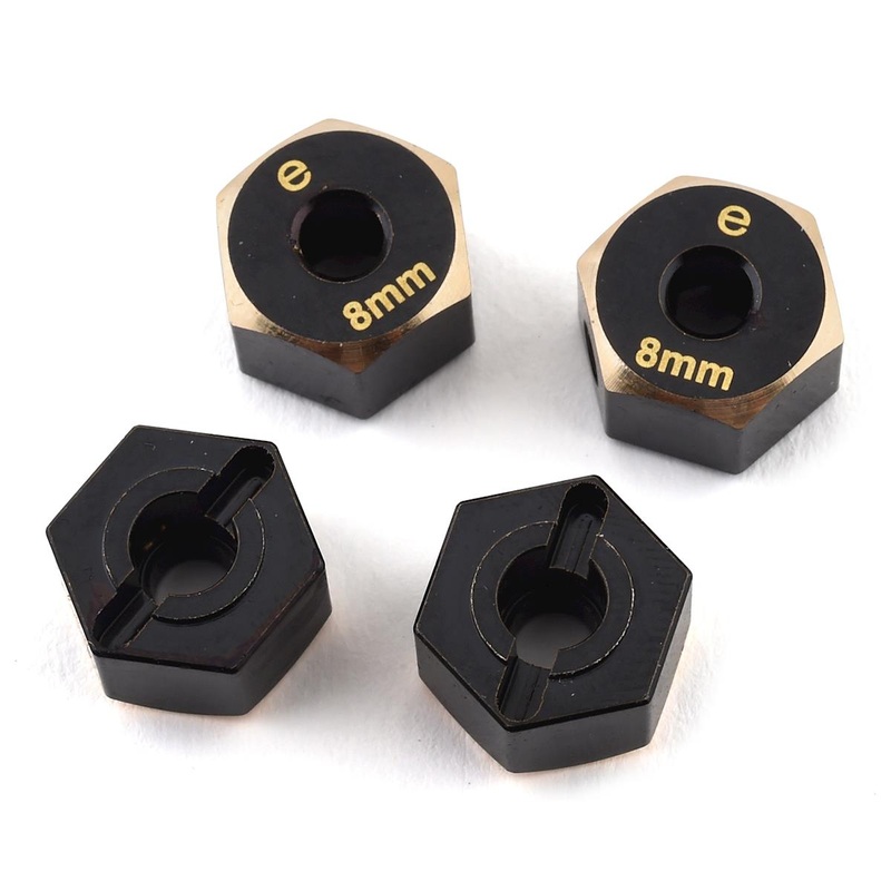 SAMIX END-4063-8 Element Enduro Brass Hex Adapter (Black) (4) (8mm)