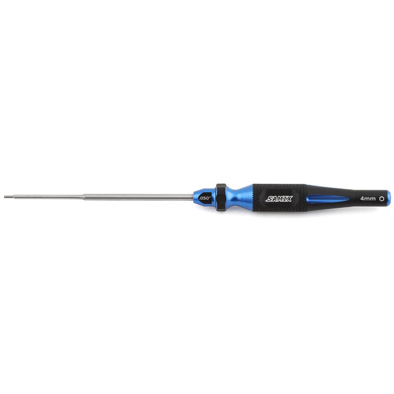 SAMIX SCX24-SD050-BL 2-in-1 Hex Wrench/Nut Driver (Blue) (.050" Hex/4mm Nut)