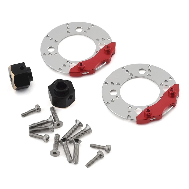 SAMIX SCX3-6412C2 SCX10 III/Capra 8mm Brass Hex & Scale Brake Rotor Combo Set Use w/SCX3-4012A & SCX3-4012FS