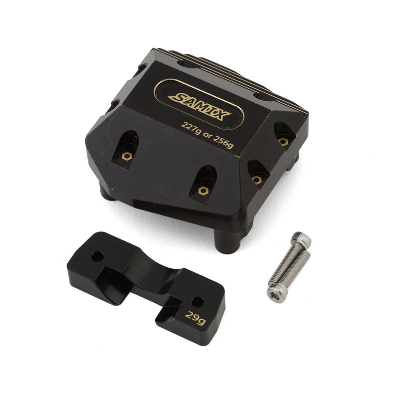 SAMIX SCX6-4075 SCX-6 Brass Differential Cover w/Tuning Weight (Black)
