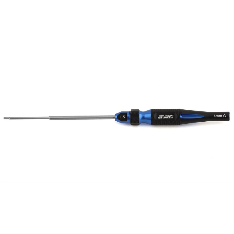 SAMIX TRX4M-SD15-BL Samix TRX-4M 2-in-1 Hex Wrench/Nut Driver (Blue) (1.5mm Hex/5mm Nut)