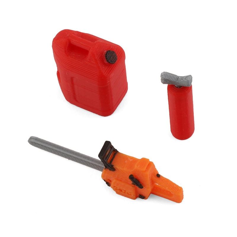 SCALE BY CHRIS SBCTR01 TRX4M 1/18 Bundle w/Chainsaw, 5-Gallon Jug & Fire Extinguisher (Miniature Scale Accessory)