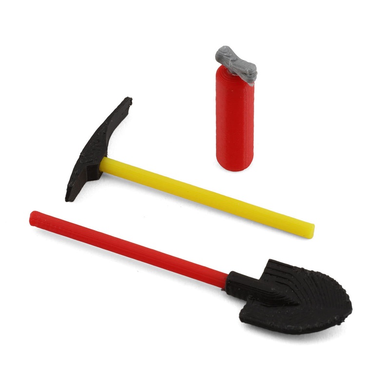 SCALE BY CHRIS SBCTR14 TRX4M 1/18 Bundle w/Shovel, Pickaxe & Fire Extinguisher (Miniature Scale Accessory)