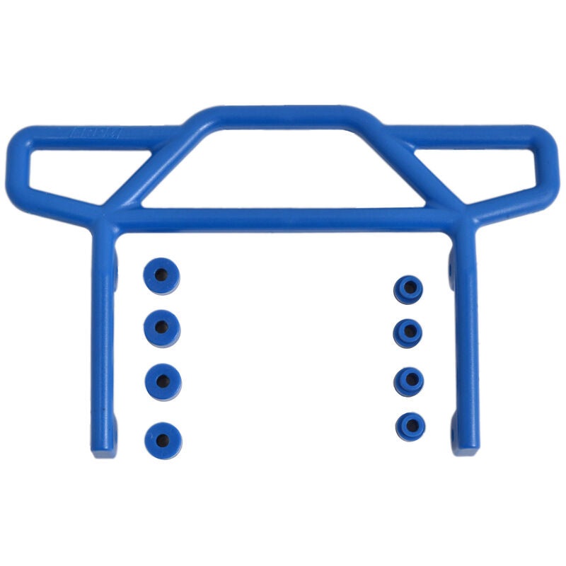 RPM 70815 Rear Bumper Blue Rustler Requires and RPM # 80902, Traxxas #3677 or Traxxas #3678 Wheelie Bar Not Included