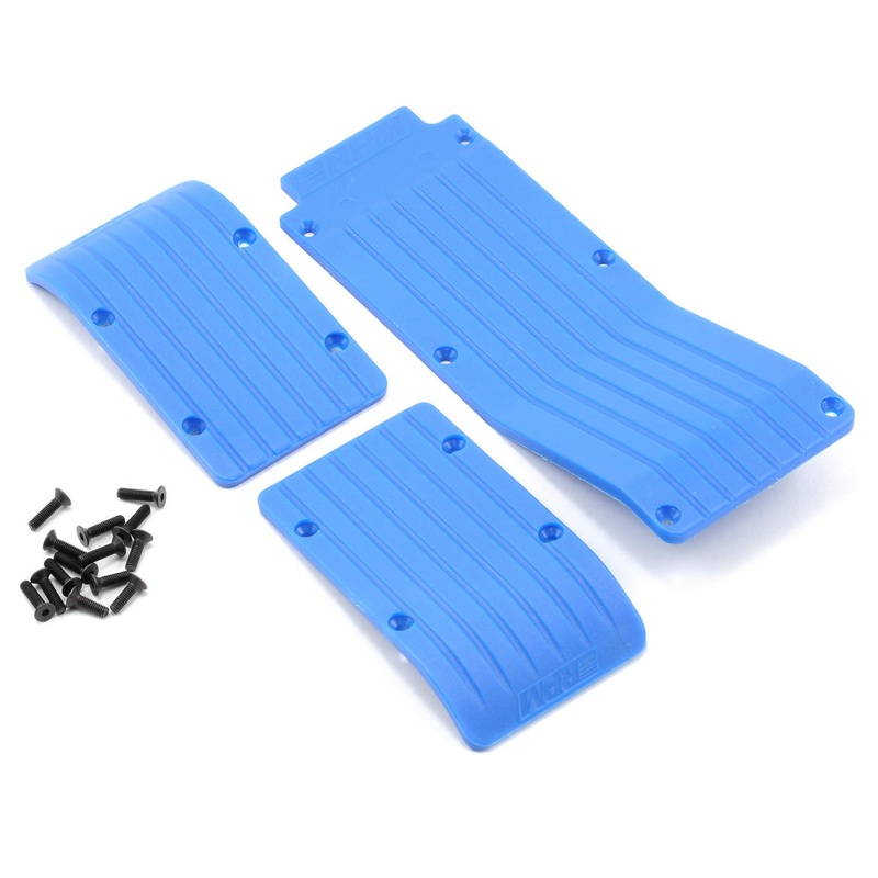 RPM 80115 *DISC* Skid / Wear Plate Blue 3pc T / EMaxx