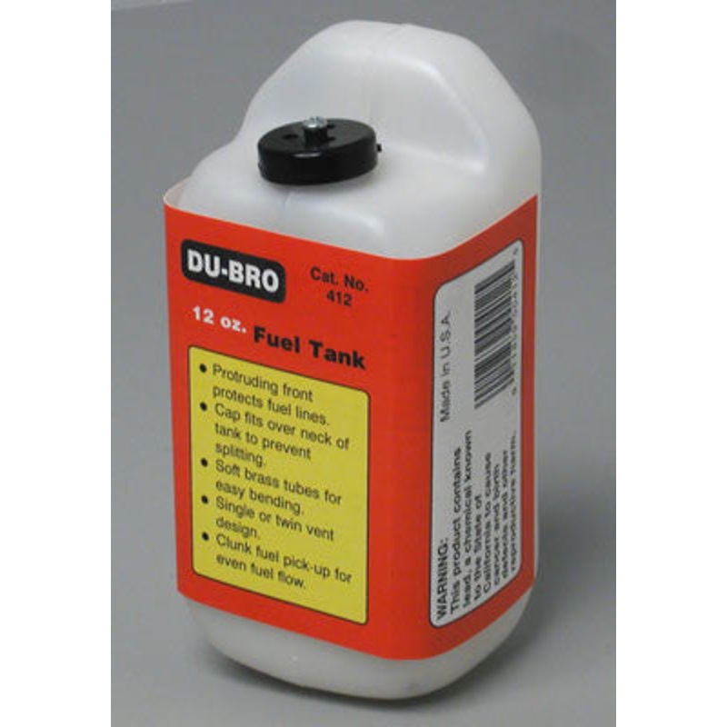 DUBRO 412 S12 Square Fuel Tank 12 oz