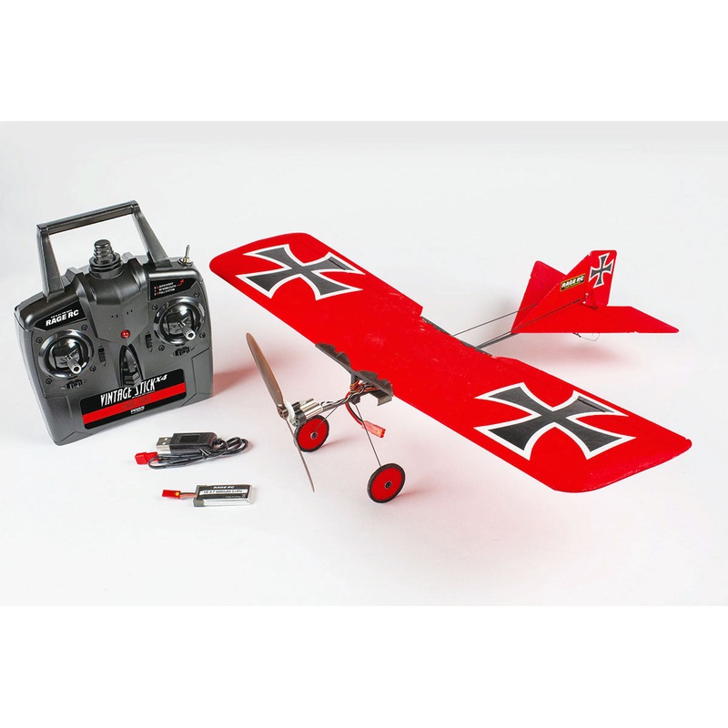 RAGE RC RGRA1119 Vintage Stick X4 Micro RTF Airplane with PASS (Pilot Assist Stability Software) System