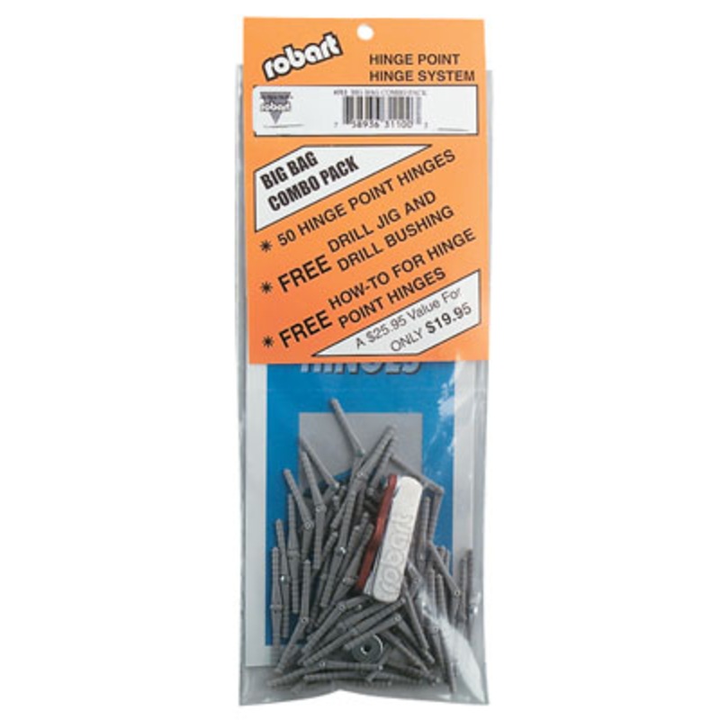 ROBART 311 1/8 Steel Pin Hinges w/ Drill Jig Hinge Point Combo 1/8 (50)