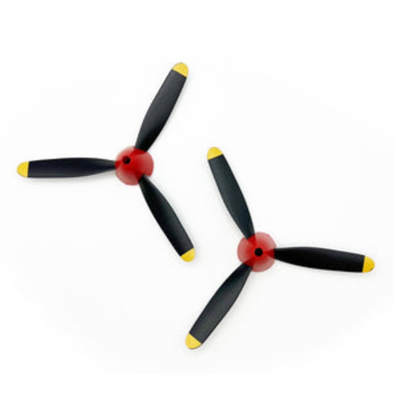 RAGE RC RGRA1344 3-Blade Propeller & Spinner (2); P-40