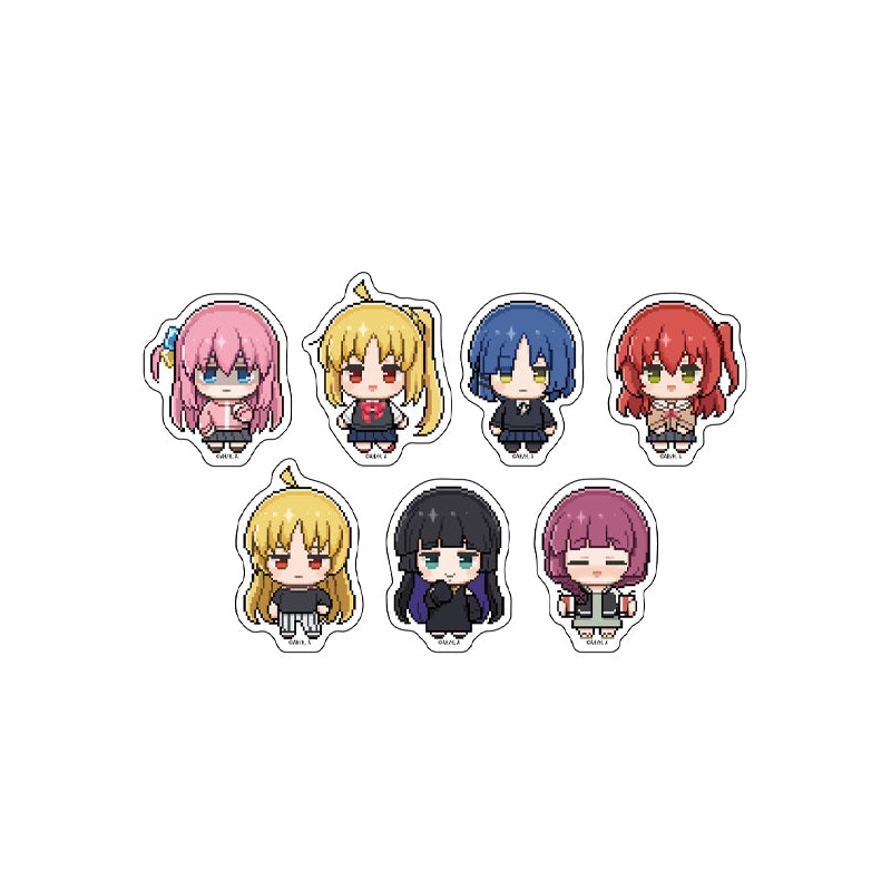 Bocchi the Rock! Curtain Tamashii Sticker 7 Set Pixel Art