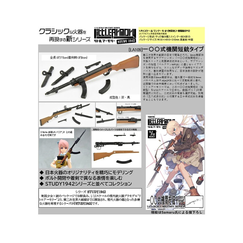 LittleArmory KOTOBUKIYA STUDY1942  Type 100 Submachine Gun Type