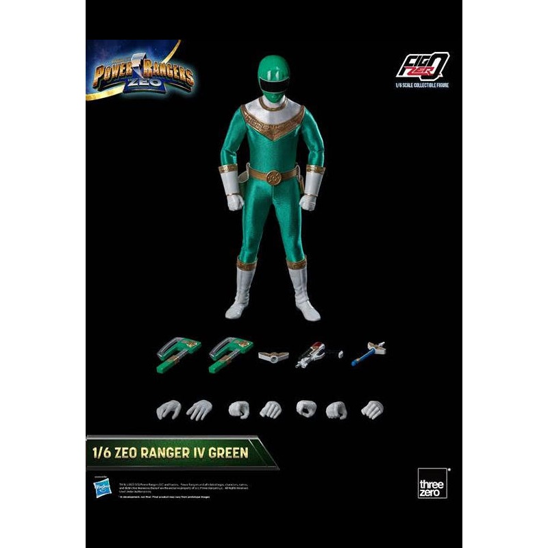Power Rangers Zeo threezero FigZero 1/6 Zeo Ranger IV Green