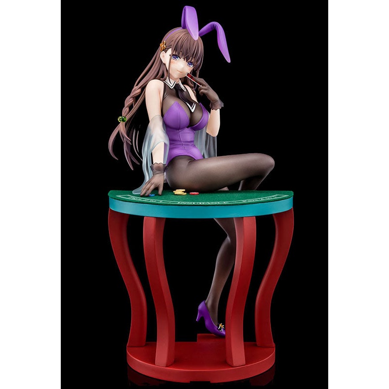 The Demon Sword Master of Excalibur Academy Elfine Phillet wearing flowers purple bunny costume with Nip Slip Gimmick System