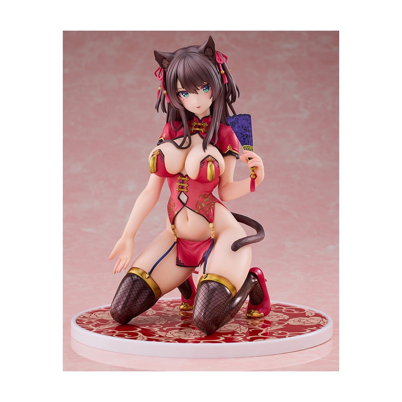 Mataro Original Illustration Pink-Cat Kuroneko