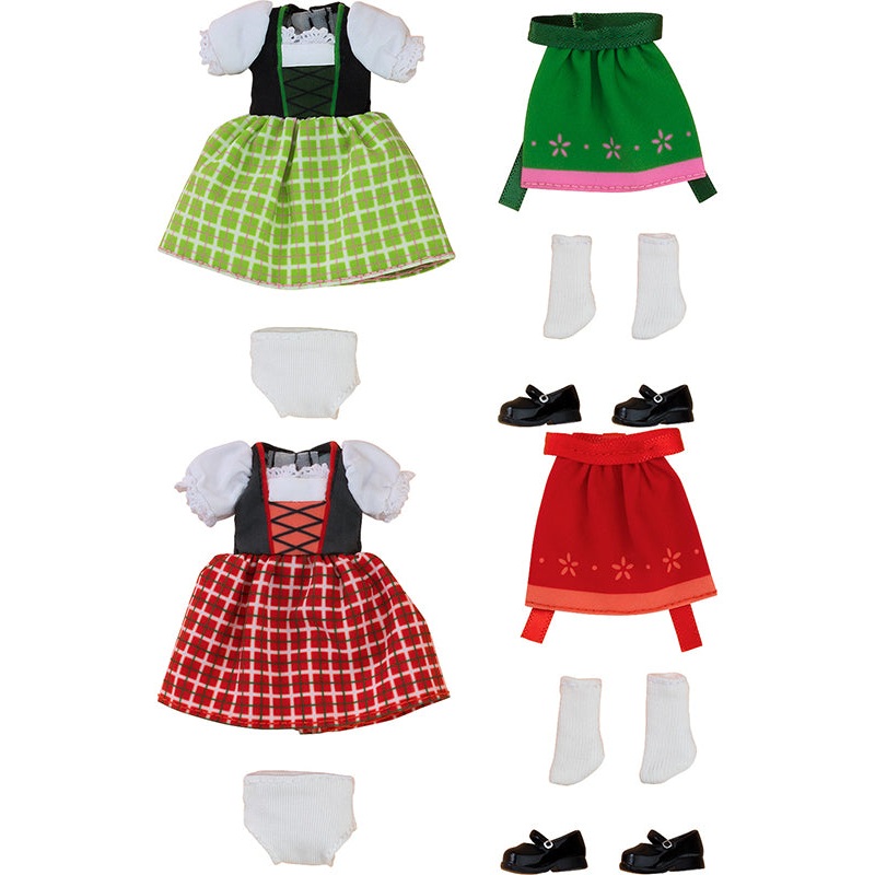 Nendoroid Doll Good Smile Company Nendoroid Doll Outfit Set: World Tour Germany - Girl (Green/Red)