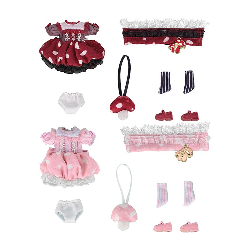 Nendoroid Doll Good Smile Arts Shanghai Nendoroid Doll Outfit Set: Mushroom - Girl (Red/Pink)
