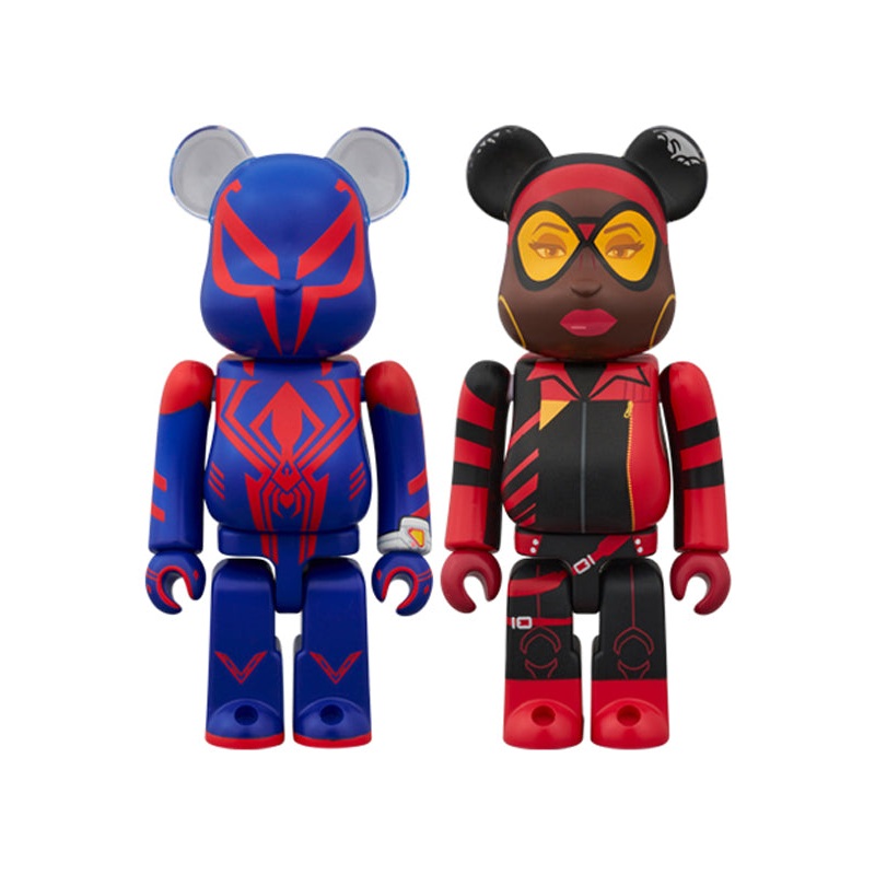 Spider-Man: Across the Spider-Verse Medicom Toy BE@RBRICK Spider-Man 2099 & Spider-Woman 2 Set