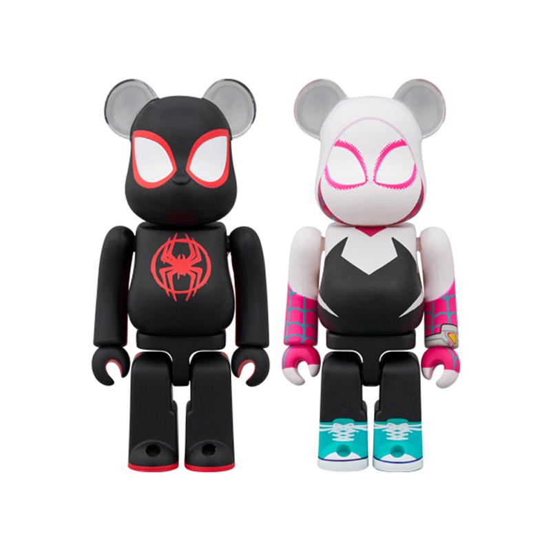 Spider-Man: Across the Spider-Verse Medicom Toy BE@RBRICK Spider-Man (Miles Morales) & Spider-Gwen 2 Set