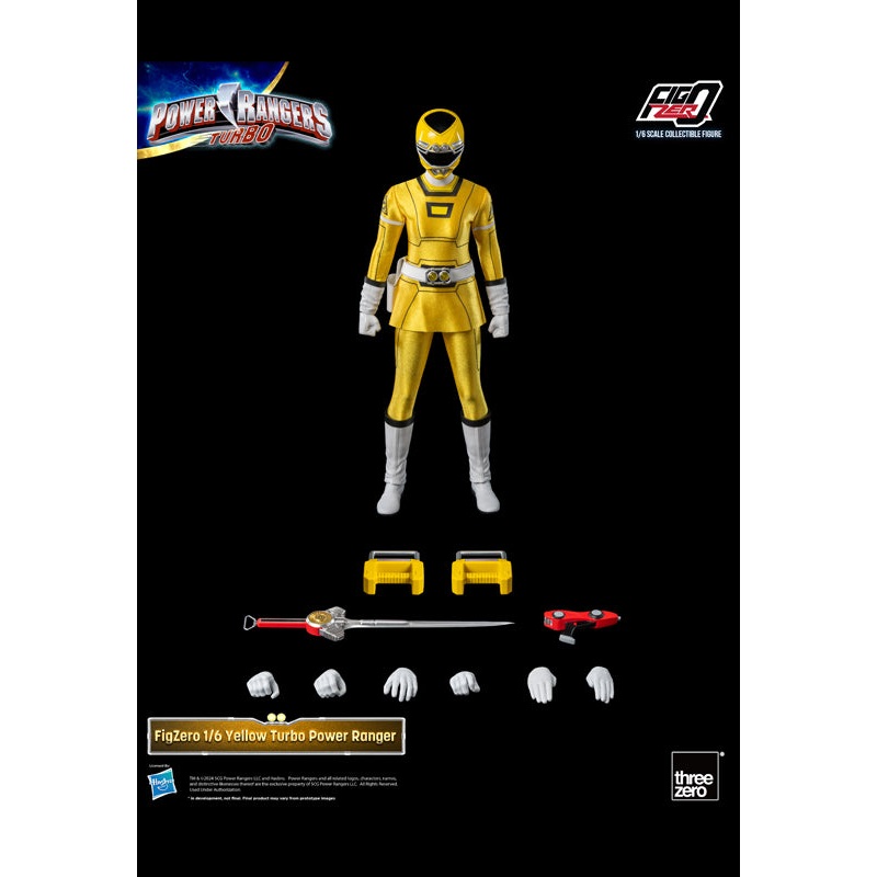 Power Rangers Turbo threezero FigZero 1/6 Yellow Turbo Power Rangers