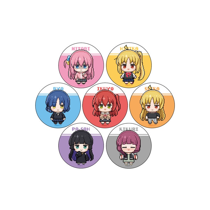 Bocchi the Rock! Curtain Tamashii Trading Can Badge Pixel Art