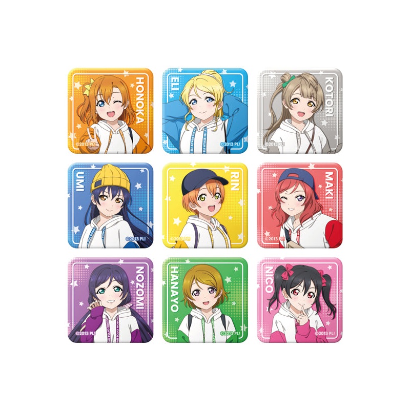 Love Live! Caravan Trading Original Illustration Square Can Badge