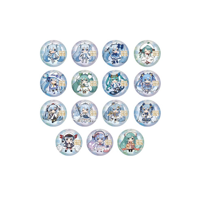 SNOW MIKU 2024 Caravan Punipuni Can Badge 15th Memorial Visual (1-15 selection)