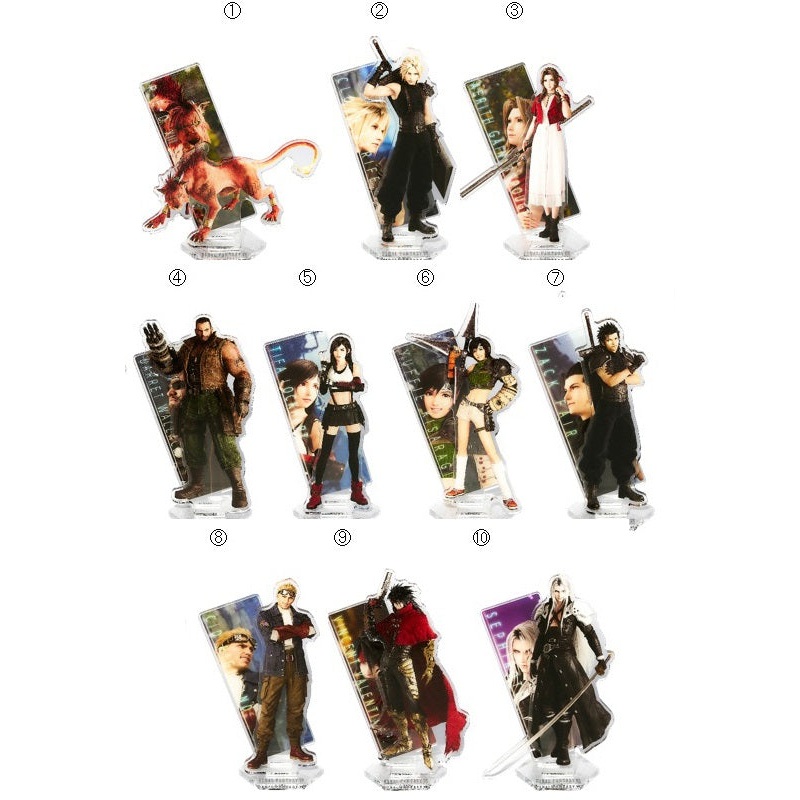 Final Fantasy VII Rebirth Square Enix Acrylic Stand (1-10 Selection)