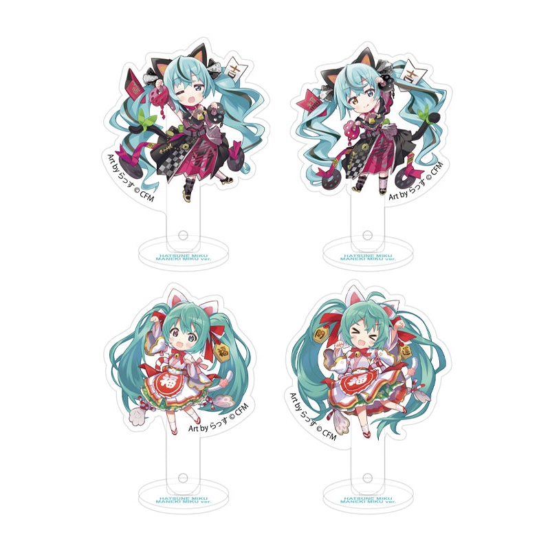 Hatsune Miku x Maneki-neko KADOKAWA Kill Two Birds with One Stone Props & Stand Art by Rassu Art by Rassu