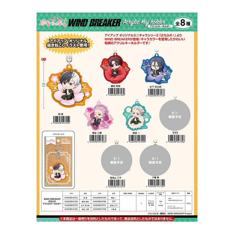 Wind Breaker eye up Petite Fleur Acrylic Key Chain