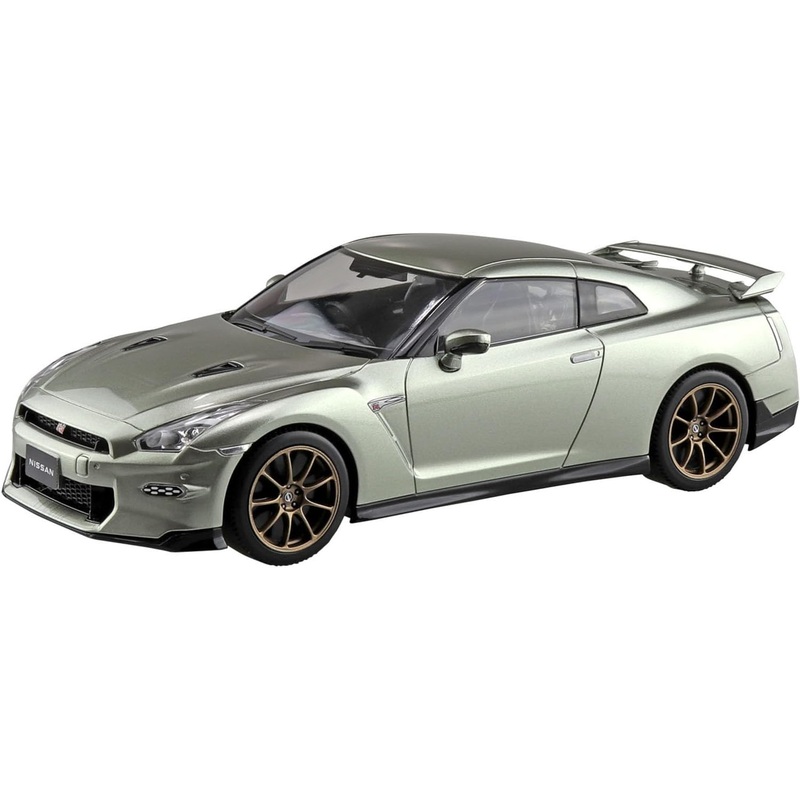 Aoshima 065457 1/32 Bunka Kyozai No. 03-MJ Nissan R35 NISSAN GT-R 2024 Millennium Jade