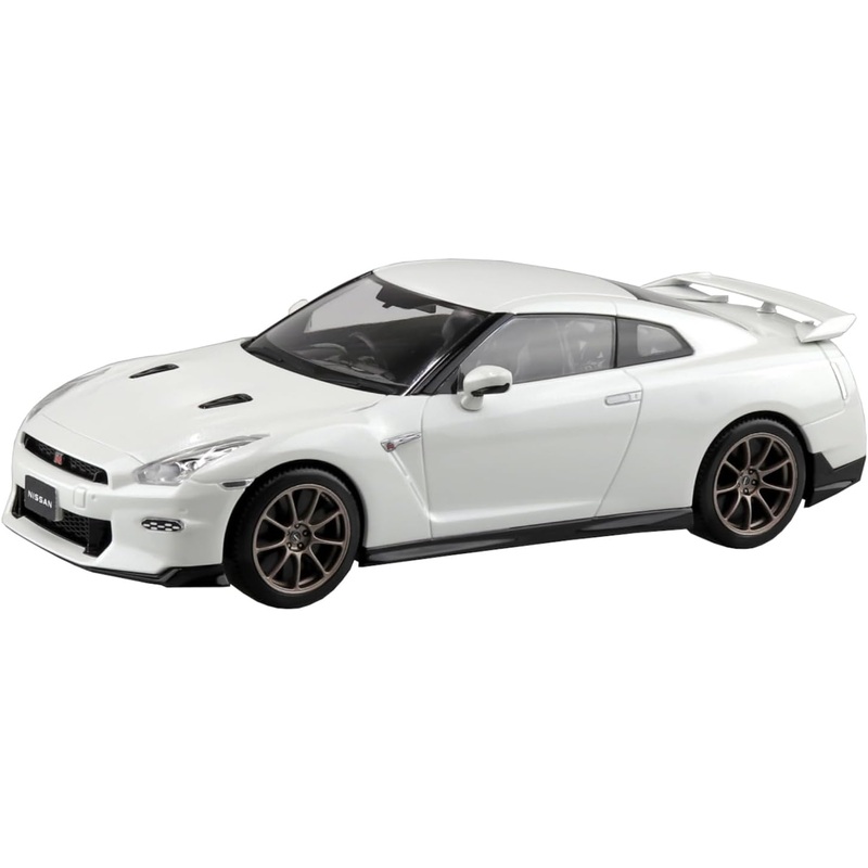 Aoshima 065488 1/32 Bunka Kyozai Easy Plastic Snap Kit No.03-BW Nissan R35 NISSAN GT-R 2024 Brilliant White Pearl