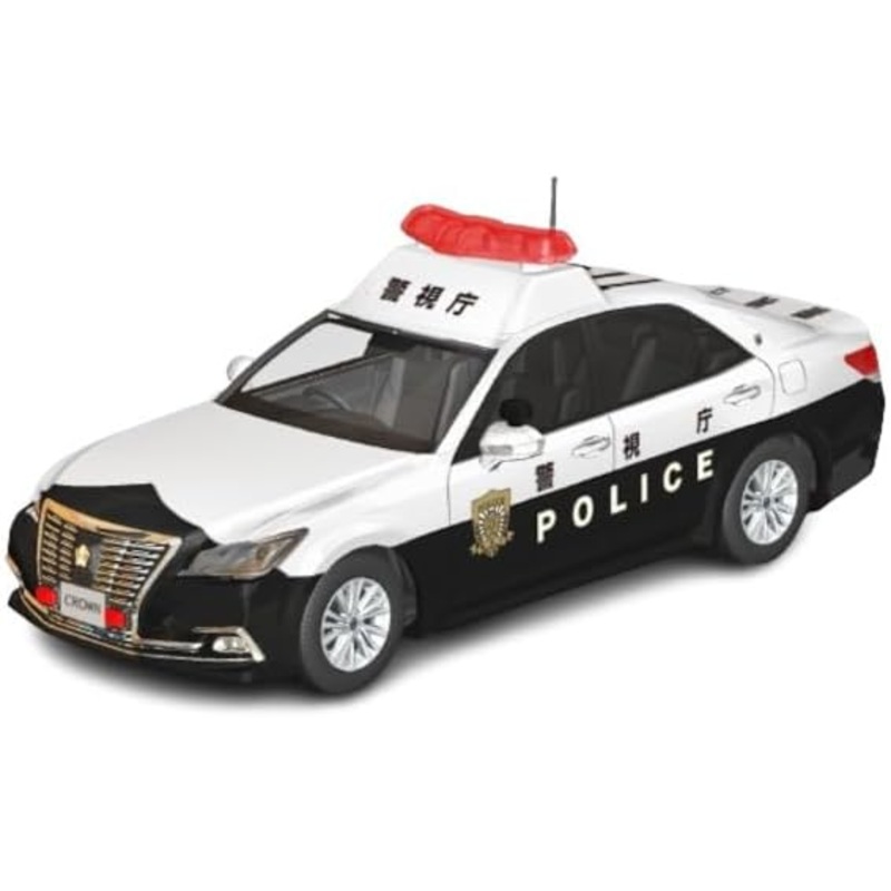 Aoshima 067147 1/32 Bunka Kyozai Raku Plastic Snap Kit No.01-PC Toyota Crown Patrol Car