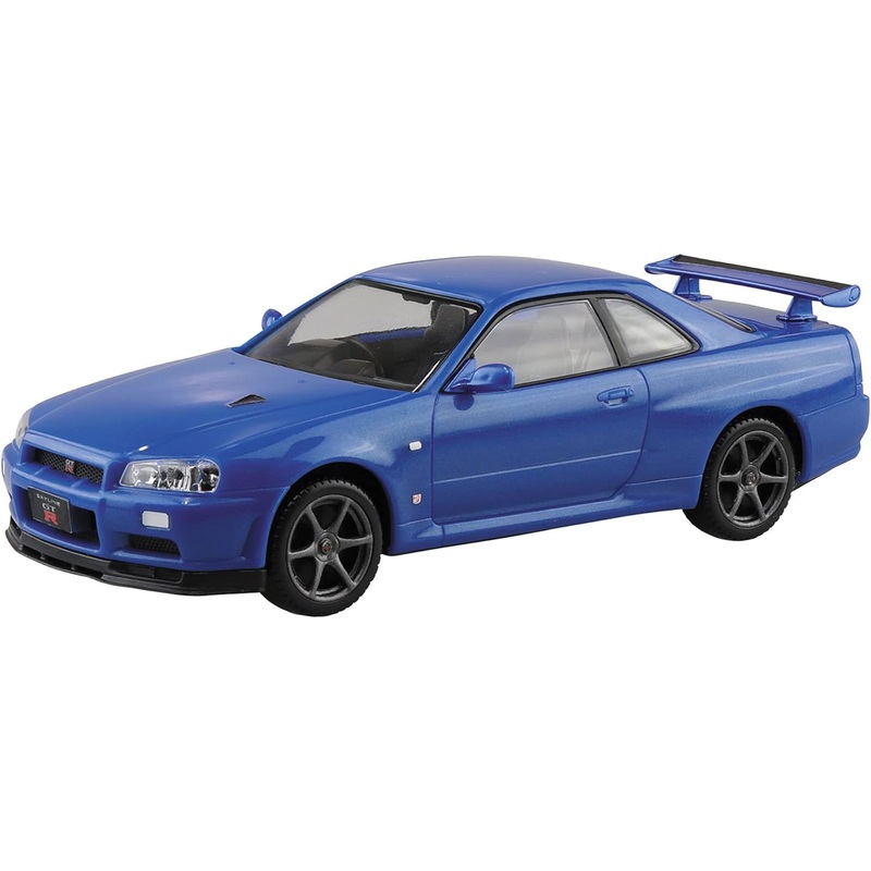 Aoshima Bunka Kyozai 1/32 The Snap Kit Series Nissan R34 Skyline GT-R Bayside Blue 11-A