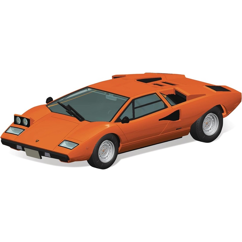 Aoshima Bunka Kyozai 20-C 1/32 The Snap Kit Series Lamborghini Countach LP400 Orange