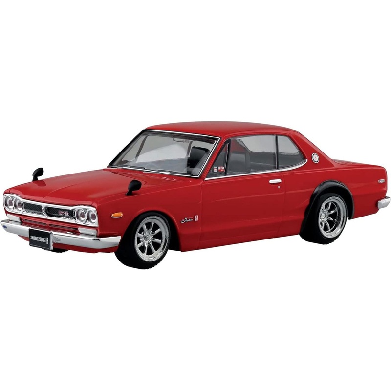 Aoshima Nissan Skyline 2000GT-R Custom Wheel (Red)
